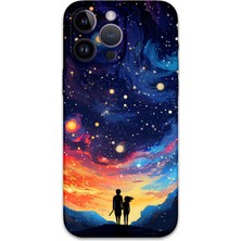 iPhone 14 Pro Max Uyumlu Uzay Desenli Telefon Kılıfı + Ekran Koruyucu - 5863