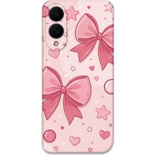 Galaxy S25 Edge Uyumlu Kurdele Desenli Telefon Kılıfı + Ekran Koruyucu - 5803