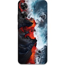 Realme Note 60 Uyumlu Mermer Desenli Telefon Kılıfı + Ekran Koruyucu - 5811