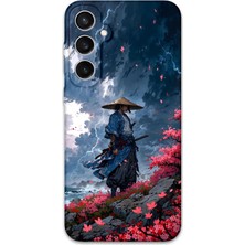 Galaxy S24 Fe Uyumlu Samuray Desenli Telefon Kılıfı + Ekran Koruyucu - 5825