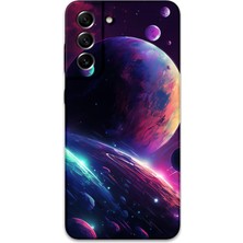 Galaxy S22 Plus Uyumlu Uzay Desenli Telefon Kılıfı + Ekran Koruyucu - 5862
