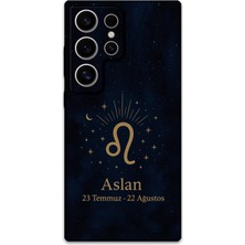Galaxy S24 Ultra Uyumlu Aslan Burcu Desenli Telefon Kılıfı + Ekran Koruyucu - 5772
