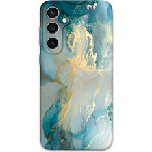 Galaxy S24 Uyumlu Mermer Desenli Telefon Kılıfı + Ekran Koruyucu - 5814
