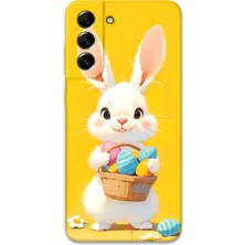 Galaxy S21 Plus Uyumlu Tavşan Desenli Telefon Kılıfı + Ekran Koruyucu - 5806