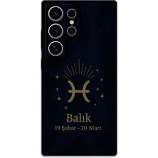 Galaxy S25 Ultra Uyumlu Balık Burcu Desenli Telefon Kılıfı + Ekran Koruyucu - 5779