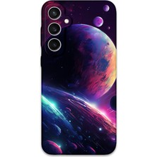 Galaxy S23 Fe Uyumlu Uzay Desenli Telefon Kılıfı + Ekran Koruyucu - 5862