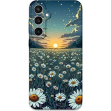 Galaxy S24 Fe Uyumlu Çiçek Desenli Telefon Kılıfı + Ekran Koruyucu - 5792