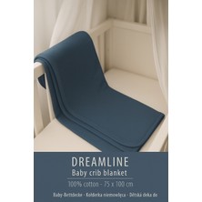 Dreamline %100 Pamuk Bebek Karyola Battaniyesi 75x100 Mavi