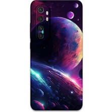 Xiaomi Mi Note 10 Lite Uyumlu Uzay Desenli Telefon Kılıfı + Ekran Koruyucu - 5862