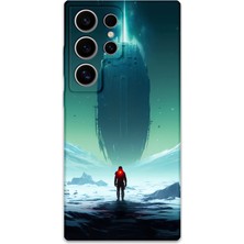 Galaxy S25 Ultra Uyumlu Uzay Desenli Telefon Kılıfı + Ekran Koruyucu - 5864