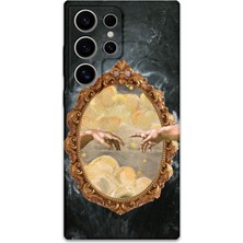 Galaxy S23 Ultra Uyumlu Retro Desenli Telefon Kılıfı + Ekran Koruyucu - 5836