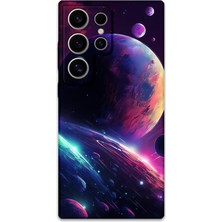 Galaxy S23 Ultra Uyumlu Uzay Desenli Telefon Kılıfı + Ekran Koruyucu - 5862