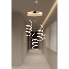 Modern Gold 3'lü Yay Sarkıt Model 3 Renk LED (Beyaz&sarı&günışığı) Avize