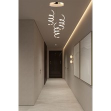 Modern Gold 3'lü Yay Sarkıt Model 3 Renk LED (Beyaz&sarı&günışığı) Avize