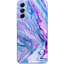 Galaxy S21 Plus Uyumlu Mermer Desenli Telefon Kılıfı + Ekran Koruyucu - 5816