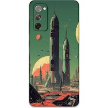 Galaxy Note 20 Uyumlu Uzay Desenli Telefon Kılıfı + Ekran Koruyucu - 5870