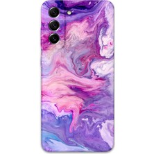 Galaxy S21 Uyumlu Mermer Desenli Telefon Kılıfı + Ekran Koruyucu - 5813