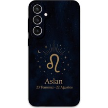 Galaxy S24 Uyumlu Aslan Burcu Desenli Telefon Kılıfı + Ekran Koruyucu - 5772