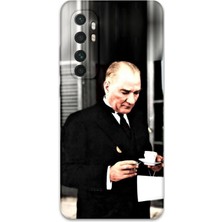 Xiaomi Mi Note 10 Lite Uyumlu Atatürk Desenli Telefon Kılıfı + Ekran Koruyucu - 5850