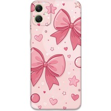 Galaxy A06 Uyumlu Kurdele Desenli Telefon Kılıfı + Ekran Koruyucu - 5803