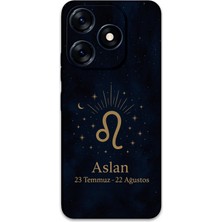 Tecno Spark 10 Pro Uyumlu Aslan Burcu Desenli Telefon Kılıfı + Ekran Koruyucu - 5772