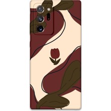 Galaxy Note 20 Ultra Uyumlu Çiçek Desenli Telefon Kılıfı + Ekran Koruyucu - 5790