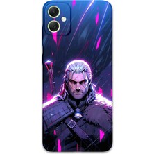 Galaxy A04E Uyumlu Geralt Desenli Telefon Kılıfı + Ekran Koruyucu - 5826