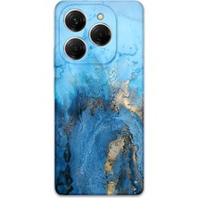 Tecno Spark 20 Pro Uyumlu Mermer Desenli Telefon Kılıfı + Ekran Koruyucu - 5812