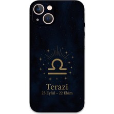 iPhone 15 Uyumlu Terazi Burcu Desenli Telefon Kılıfı + Ekran Koruyucu - 5774