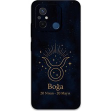 Xiaomi Redmi 12C Uyumlu Boğa Burcu Desenli Telefon Kılıfı + Ekran Koruyucu - 5769