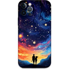 iPhone 12 Pro Uyumlu Uzay Desenli Telefon Kılıfı + Ekran Koruyucu - 5863