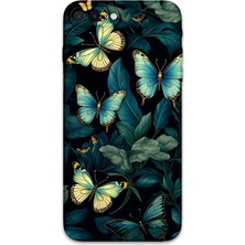 iPhone 8 Plus Uyumlu Kelebek Desenli Telefon Kılıfı + Ekran Koruyucu - 5791