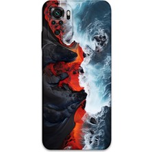 Xiaomi Redmi Note 10S Uyumlu Mermer Desenli Telefon Kılıfı + Ekran Koruyucu - 5811