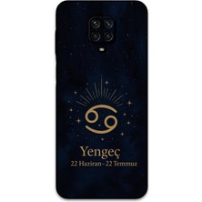 Xiaomi Redmi Note 9s Uyumlu Yengeç Burcu Desenli Telefon Kılıfı + Ekran Koruyucu - 5771