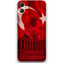 Galaxy A04 Uyumlu Atatürk Desenli Telefon Kılıfı + Ekran Koruyucu - 5848