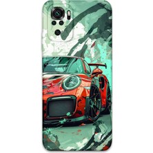 Xiaomi Redmi Note 10S Uyumlu Araba Desenli Telefon Kılıfı + Ekran Koruyucu - 5765