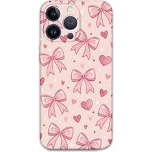 iPhone 13 Pro Uyumlu Kurdele Desenli Telefon Kılıfı + Ekran Koruyucu - 5802