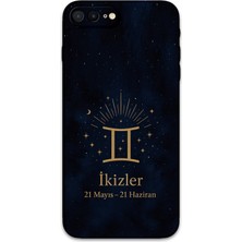 iPhone 7 Plus Uyumlu Ikizler Burcu Desenli Telefon Kılıfı + Ekran Koruyucu - 5770