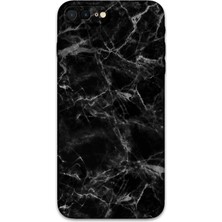 iPhone 8 Plus Uyumlu Mermer Desenli Telefon Kılıfı + Ekran Koruyucu - 5815