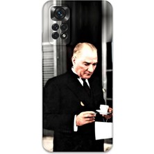 Xiaomi Redmi Note 11 Uyumlu Atatürk Desenli Telefon Kılıfı + Ekran Koruyucu - 5850