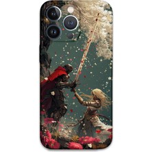 iPhone 13 Pro Uyumlu Retro Desenli Telefon Kılıfı + Ekran Koruyucu - 5838