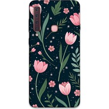 Galaxy A9 2018 Uyumlu Çiçek Desenli Telefon Kılıfı + Ekran Koruyucu - 5788