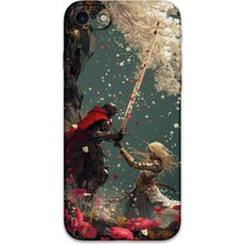 iPhone Se 2020 Uyumlu Retro Desenli Telefon Kılıfı + Ekran Koruyucu - 5838