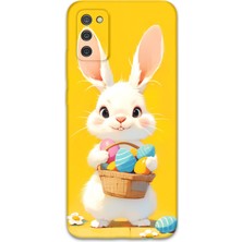 Galaxy A03S Uyumlu Tavşan Desenli Telefon Kılıfı + Ekran Koruyucu - 5806