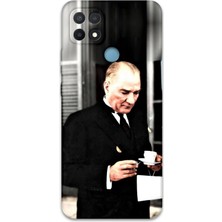 Oppo A15S Uyumlu Atatürk Desenli Telefon Kılıfı + Ekran Koruyucu - 5850
