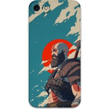 iPhone Se 2020 Uyumlu Kratos Desenli Telefon Kılıfı + Ekran Koruyucu - 5824