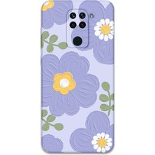 Xiaomi Redmi Note 9 Uyumlu Çiçek Desenli Telefon Kılıfı + Ekran Koruyucu - 5799