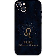 iPhone 13 Uyumlu Aslan Burcu Desenli Telefon Kılıfı + Ekran Koruyucu - 5772