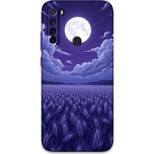 Xiaomi Redmi Note 8 Uyumlu Çiçek Desenli Telefon Kılıfı + Ekran Koruyucu - 5797