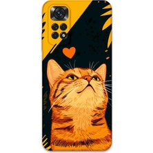 Xiaomi Redmi Note 11 Uyumlu Kedi Desenli Telefon Kılıfı + Ekran Koruyucu - 5783